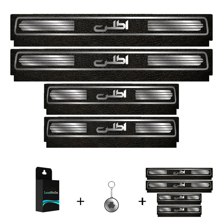برچسب پارکابی خودرو لندمون کد LM242 MS مناسب برای اطلس مجموعه 4 عددی به همراه جا کلیدی