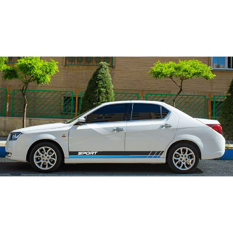 برچسب بدنه خودرو رایسان طرح اسپرت کد Pb011b بسته 2 عددی