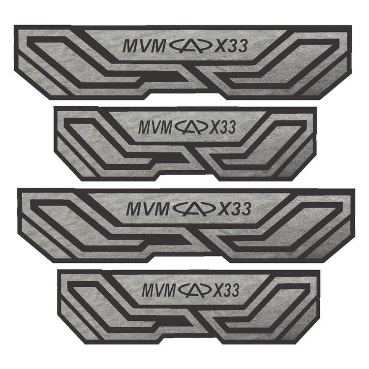 برچسب بدنه خودرو شیپرس کد SP027 مناسب برای MVM X33 بسته 4 عددی به همراه جاکلیدی
