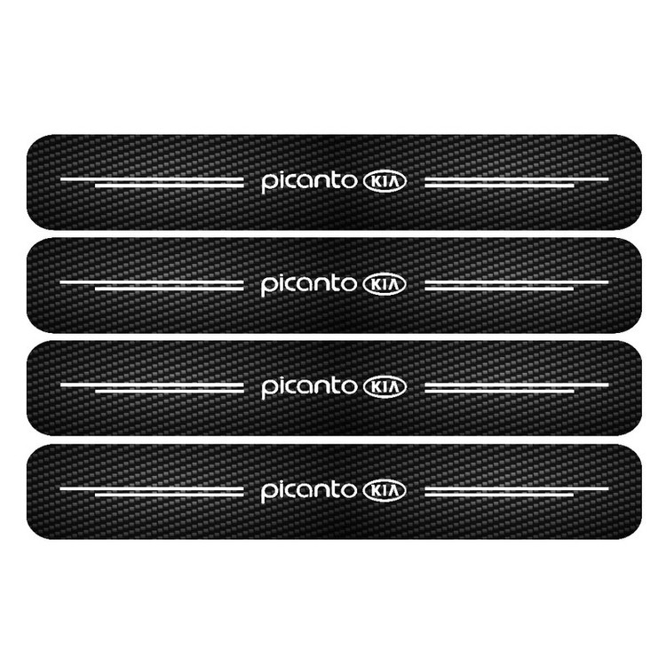 برچسب بدنه خودرو مهدیار طرح پارکابی کربن کد SP156 مناسب برای کیا پیکانتو بسته 4 عددی