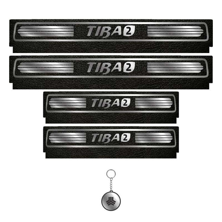 برچسب پارکابی خودرو لندمون کد LM112 MS مناسب برای تیبا دو مجموعه 4 عددی به همراه جاکلیدی