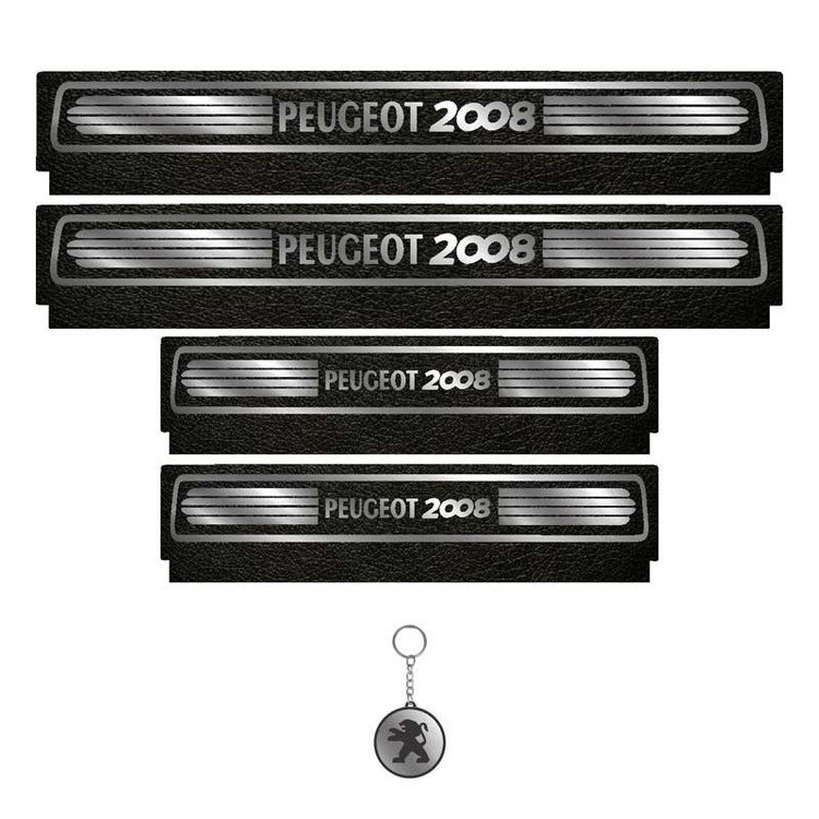 برچسب پارکابی خودرو لندمون کد LM097 MS مناسب برای پژو 2008 مجموعه 4 عددی به همراه جاکلیدی