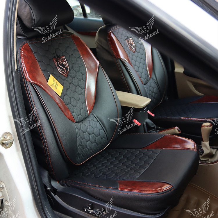 روکش صندلی خودرو سوشیانت مدل ENZO مناسب برای پژو پارس به همراه پشت گردنی