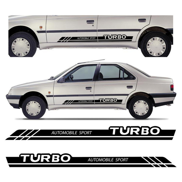 برچسب بدنه خودرو طرح TURBO LUX مناسب برای پژو 405