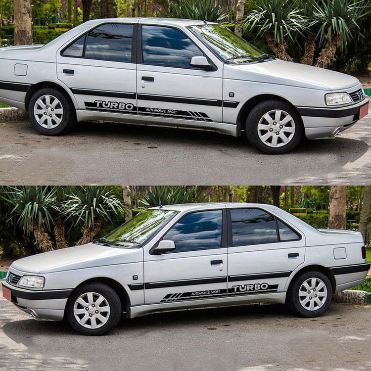 برچسب بدنه خودرو طرح TURBO LUX مناسب برای پژو 405