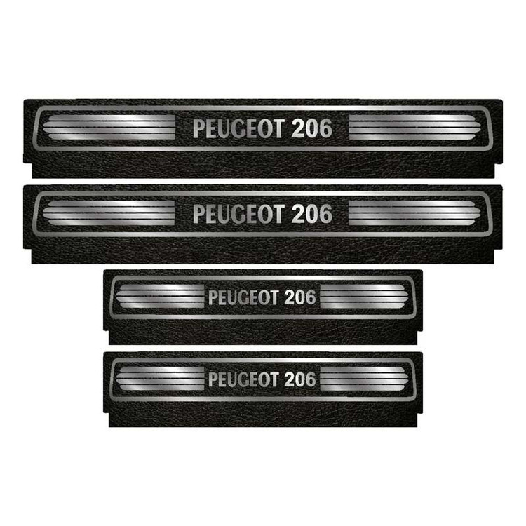 برچسب پارکابی خودرو لندمون کد LM098 MS مناسب برای پژو 206 مجموعه 4 عددی به همراه جاکلیدی