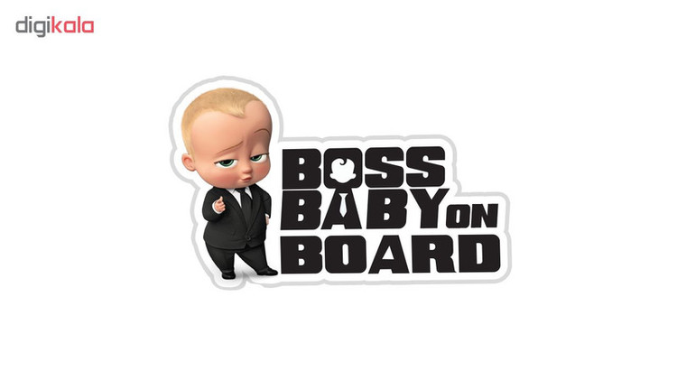 برچسب بدنه خودرو طرح Baby on Board مدل Boss-01