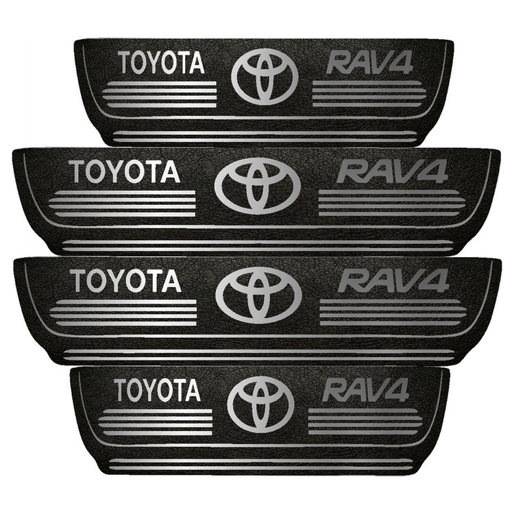 برچسب پارکابی خودرو مهدیار طرح چرم کد pka1030 مناسب برای تویوتا rav4 بسته 4 عددی