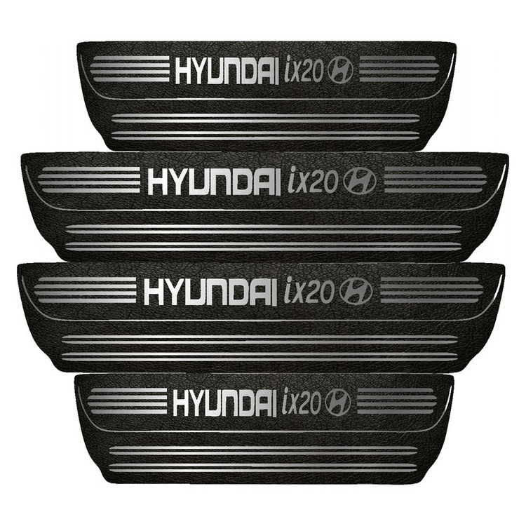 برچسب پارکابی خودرو مهدیار طرح چرم کد pka1032 مناسب برای hyundai ix20بسته 4 عددی
