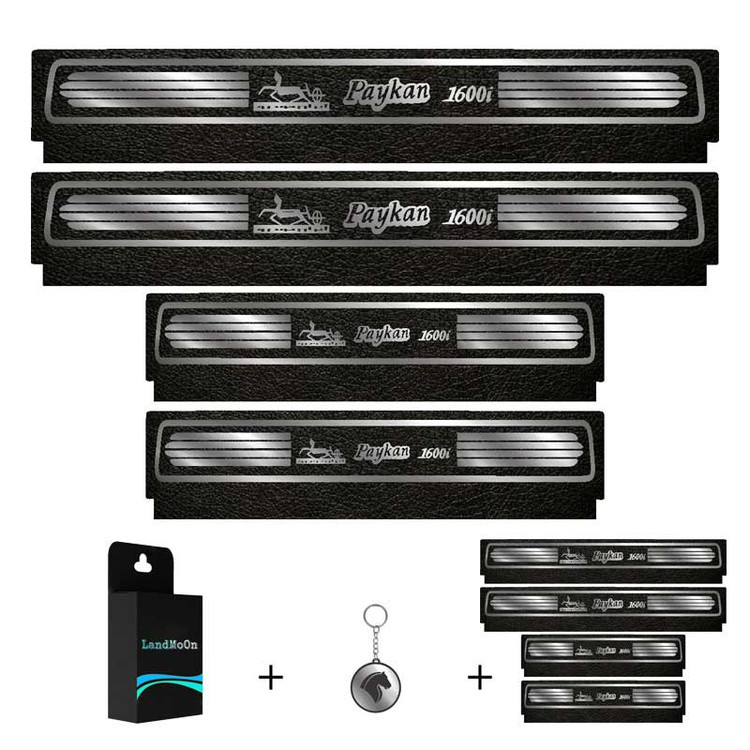 برچسب پارکابی خودرو لندمون کد LM104 MS مناسب برای پیکان مجموعه 4 عددی به همراه جا کلیدی