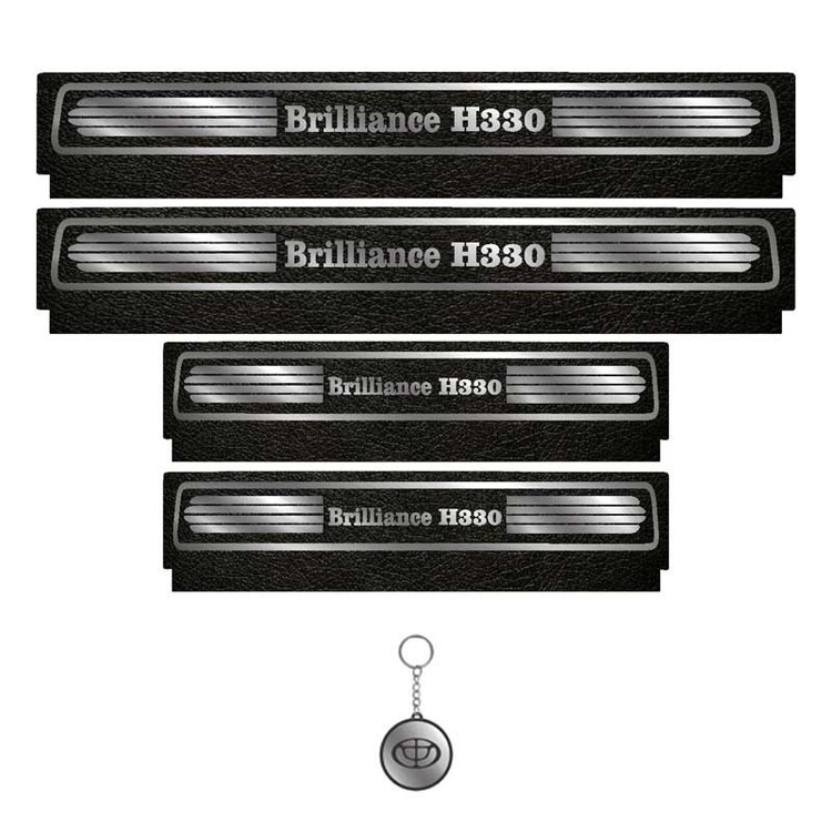 برچسب پارکابی خودرو لندمون کد LM082 MS مناسب برای برلیانس H330 مجموعه 4 عددی به همراه جا کلیدی