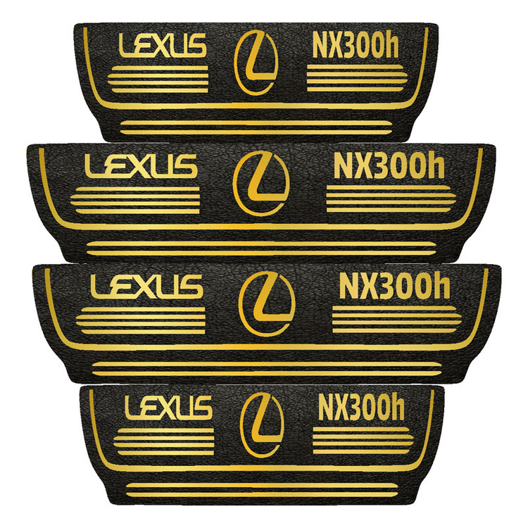 برچسب پارکابی خودرو مهدیار مدل چرم کد pkT1088 مناسب برای لکسوس nx300h بسته 4 عددی