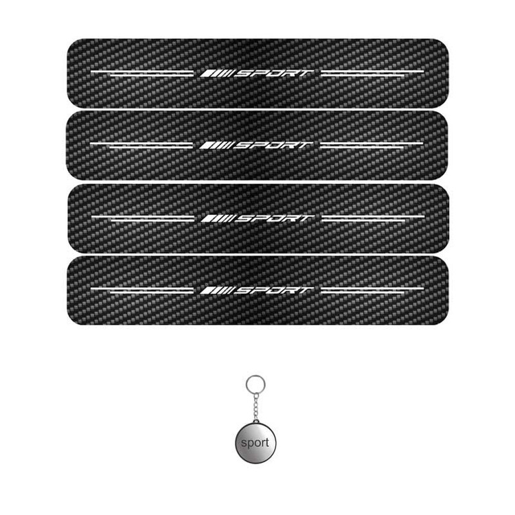 برچسب پارکابی مهدیار طرح کربن کد LCE0022 مجموعه 4 عددی به همراه جاکلیدی