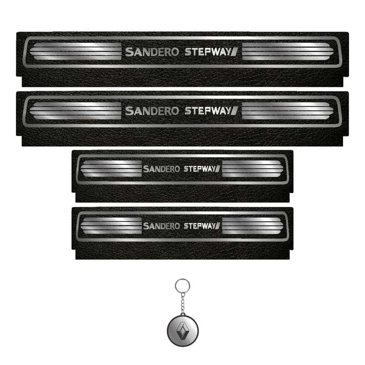 برچسب پارکابی خودرو لندمون کد LM086 MS مناسب برای ساندرو استپ وی مجموعه 4 عددی به همراه جا کلیدی
