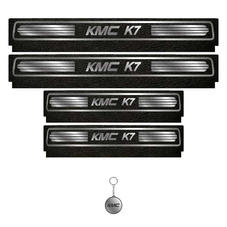 برچسب پارکابی خودرو لندمون کد LM237 MS مناسب برای کی ام سی K7 مجموعه 4 عددی به همراه جا کلیدی
