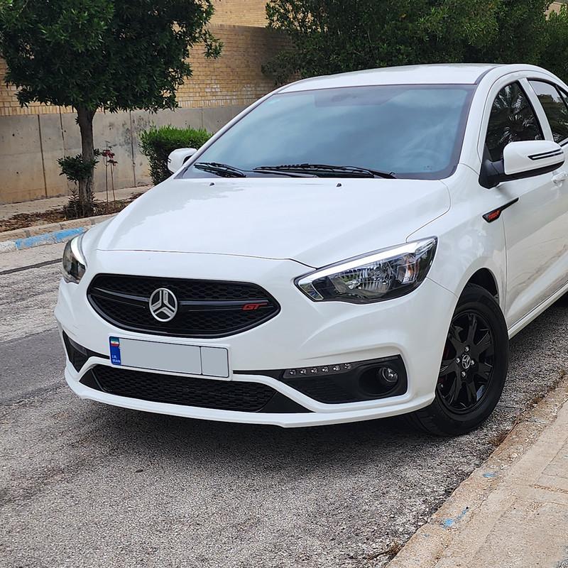 آرم گلگیر خودرو رهام مدل AR0038 طرح TURBO بسته 2 عددی
