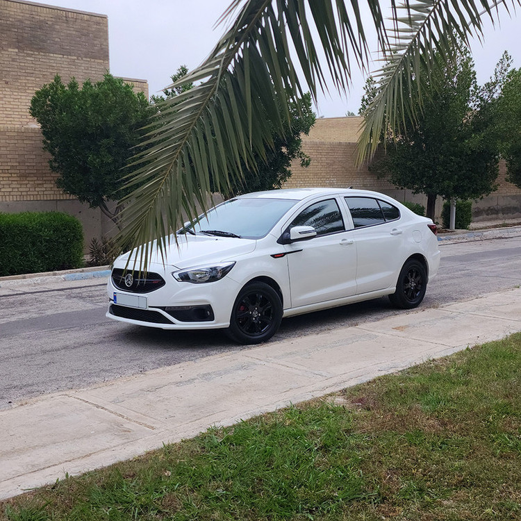 آرم گلگیر خودرو رهام مدل AR0038 طرح TURBO بسته 2 عددی
