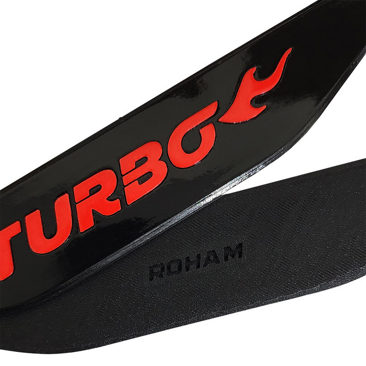 آرم گلگیر خودرو رهام مدل AR0038 طرح TURBO بسته 2 عددی
