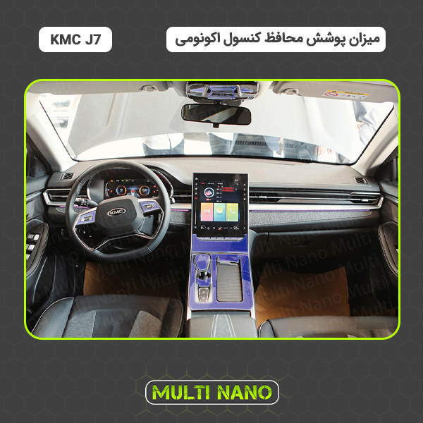برچسب محافظ مانیتور و کنسول خودرو مولتی نانو مدل X-F1T مناسب برای کی ام سی J7 مجموعه 15 عددی