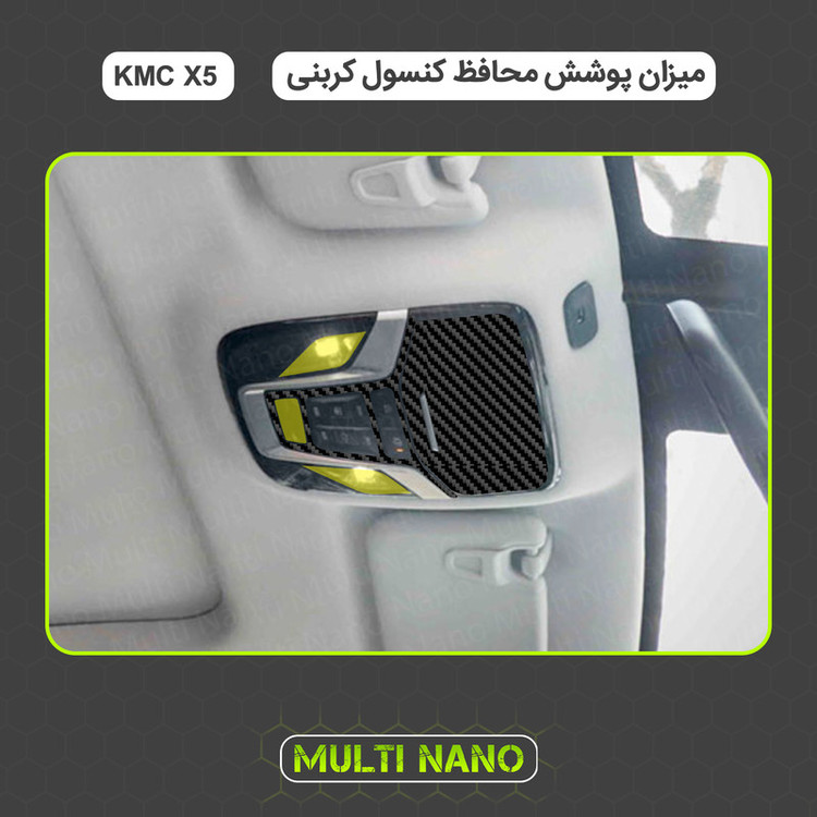 برچسب محافظ کنسول خودرو مولتی نانو طرح کربن مدل X-F1C مناسب برای کی ام سی X5