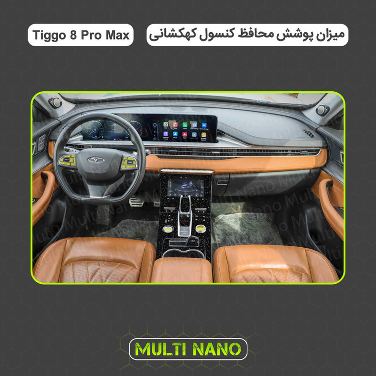 برچسب محافظ کنسول خودرو مولتی نانو طرح کهکشانی مدل X-F1G مناسب برای تیگو 8 پرو مکس مجموعه 45 عددی