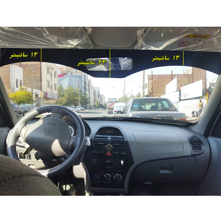 برچسب آفتابگیر شیشه جلو مدلARC TBA 01 مناسب برای تیبا