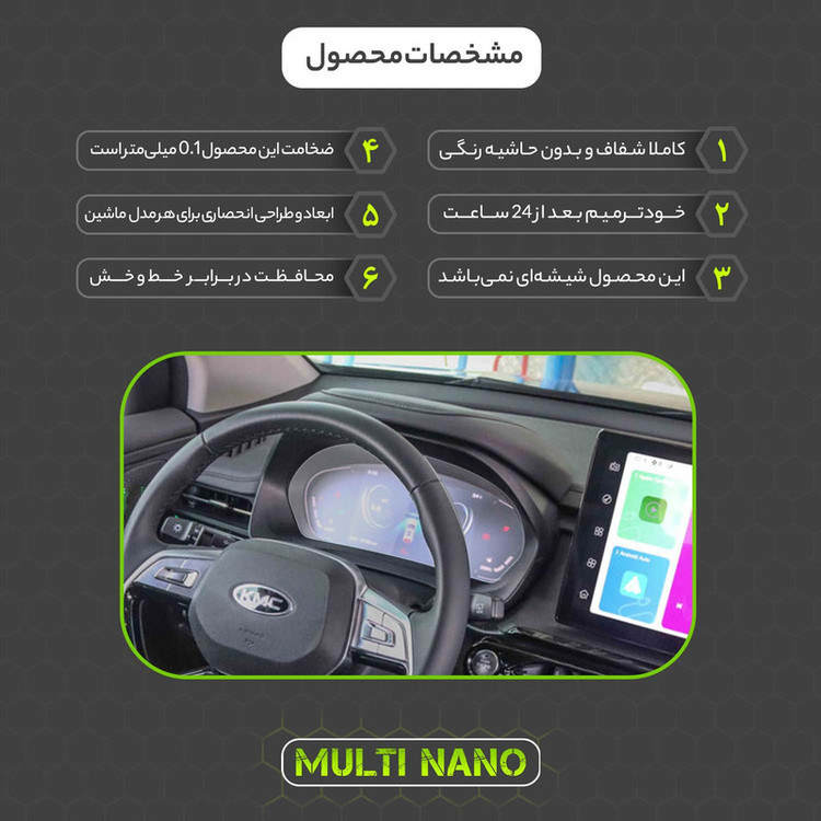 برچسب محافظ صفحه کیلومتر خودرو مولتی نانو مدل X-S1T مناسب برای کی ام سی X5
