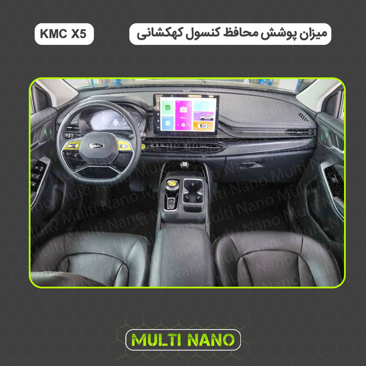 برچسب محافظ کنسول خودرو مولتی نانو طرح کهکشانی مدل X-F1G مناسب برای کی ام سی X5 مجموعه 25 عددی
