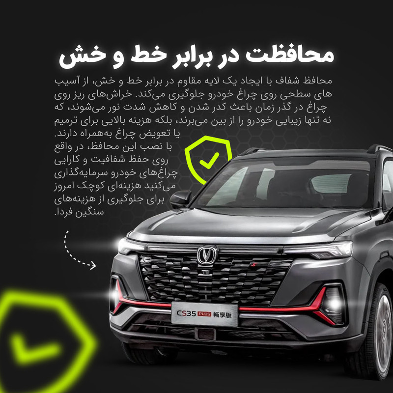 برچسب محافظ چراغ جلو خودرو شفاف مولتی نانو مدل X-H1T مناسب برای لاماری ایما مجموعه 4 عددی