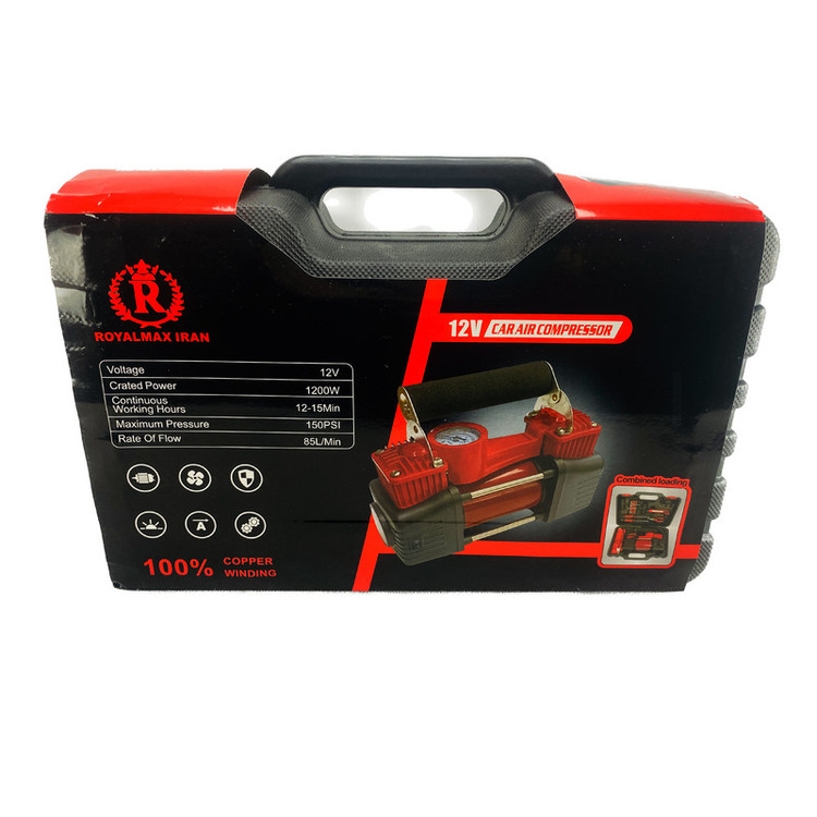 کمپرسور باد فندکی رویال مکس مدل RM-12V مجموعه 15 عددی