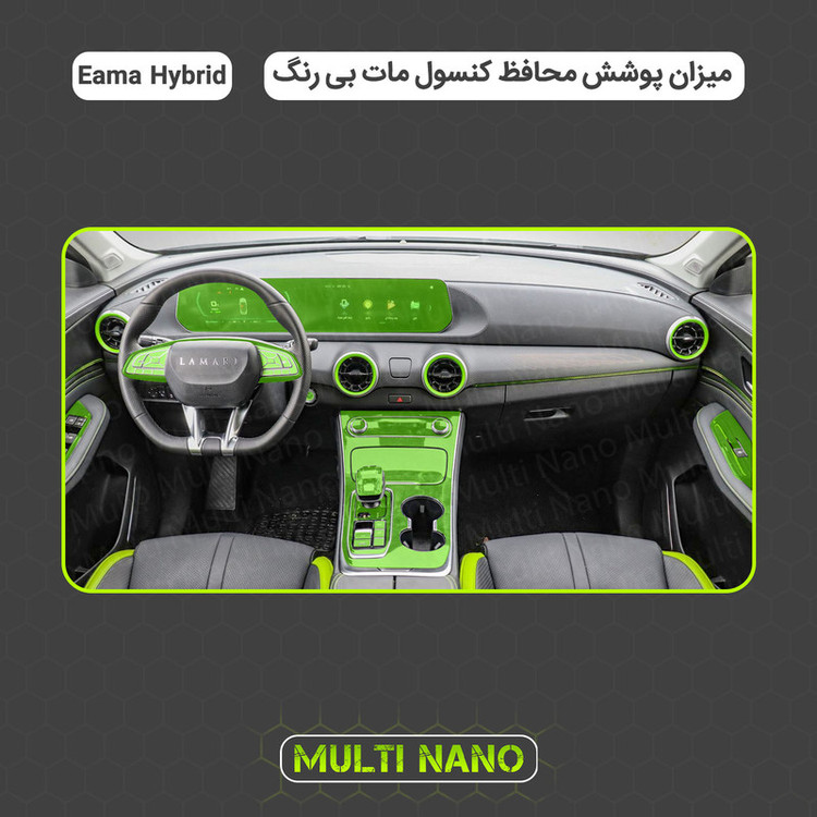 برچسب محافظ مانیتور و کنسول خودرو مولتی نانو مدل X-F1B مناسب برای لاماری ایما هیبرید مجموعه 12 عددی
