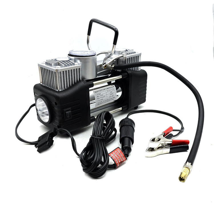 کمپرسور هوا خودرو 23 وات کلایمکس مدل فندکی و سر باتری کد CX-JB-87 مجموعه 15 عددی