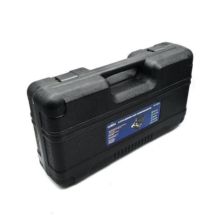 کمپرسور هوا خودرو 23 وات کلایمکس مدل فندکی و سر باتری کد CX-JB-87 مجموعه 15 عددی