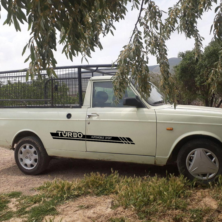برچسب بدنه خودرو طرح TURBO VANET مناسب برای پیکان وانت بسته 2 عددی