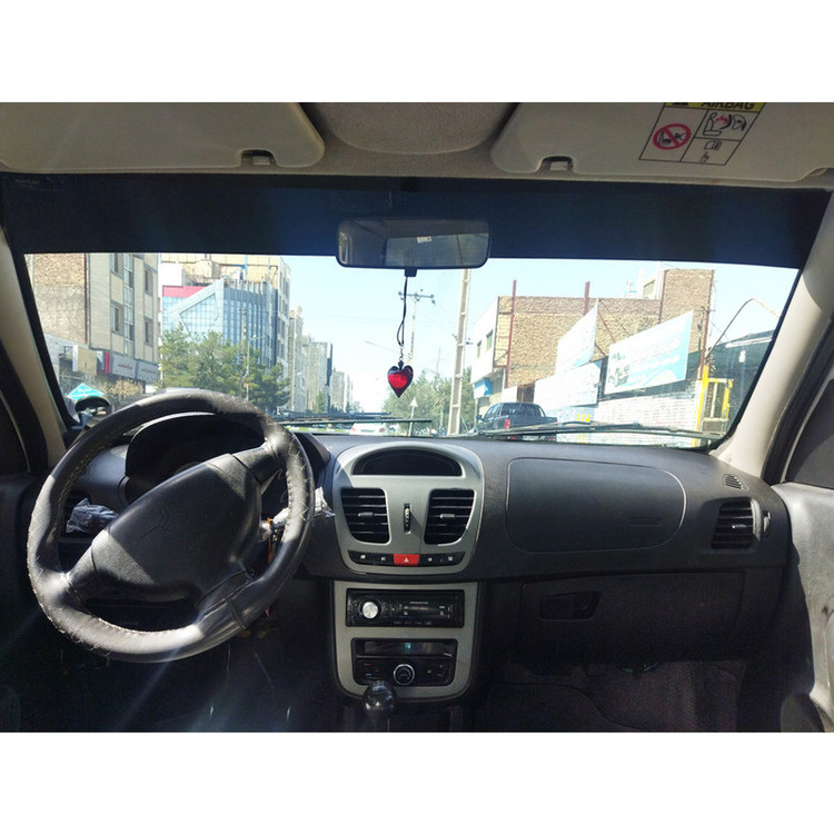 برچسب آفتابگیر شیشه جلو مدل SIMPLE SANA مناسب برای ساینا