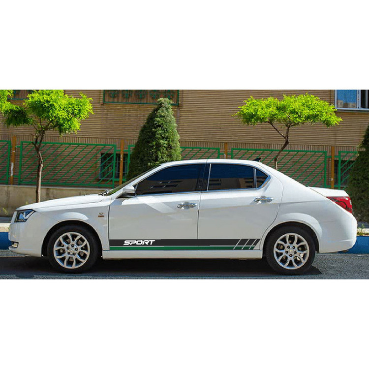 برچسب بدنه خودرو رایسان طرح اسپرت کد Pb012g بسته 2 عددی