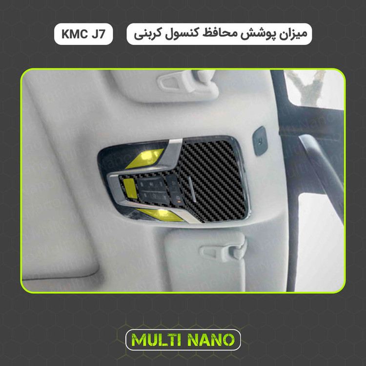 برچسب محافظ کنسول خودرو مولتی نانو طرح کربن مدل X-F1C مناسب برای کی ام سی J7 مجموعه 29 عددی
