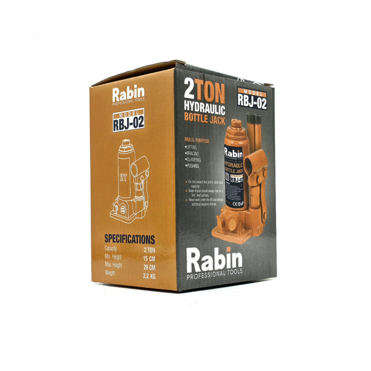 جک هیدرولیک خودرو رابین مدل RBJ-02 ظرفیت 2 تن