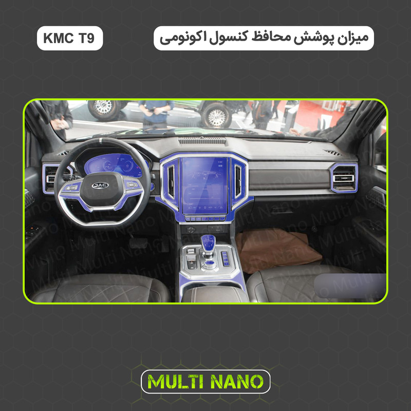 برچسب محافظ مانیتور و کنسول خودرو مولتی نانو مدل X-F1T مناسب برای کی ام سی T9 مجموعه 24 عددی