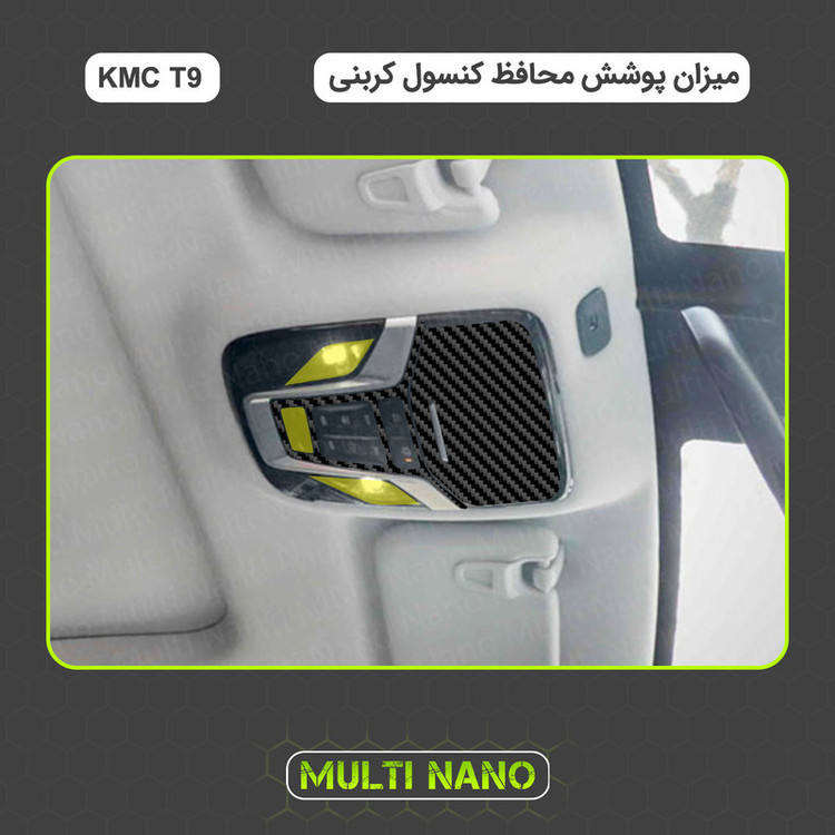 برچسب محافظ کنسول خودرو مولتی نانو طرح کربن مدل X-F1C مناسب برای کی ام سی T9 مجموعه ی 42 عددی