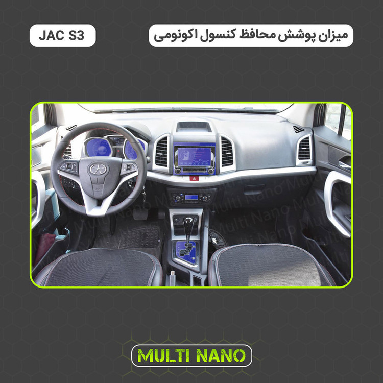 برچسب محافظ مانیتور و کنسول خودرو مولتی نانو مدل X-F1T مناسب برای جک S3 مجموعه 7 عددی