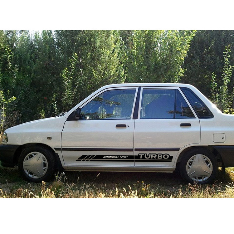 برچسب بدنه خودرو طرح TURBO مناسب برای پراید
