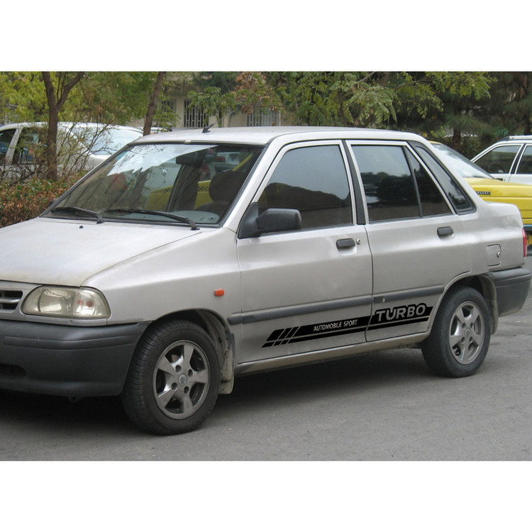 برچسب بدنه خودرو طرح TURBO مناسب برای پراید