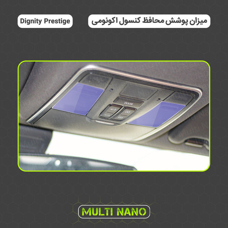 برچسب محافظ مانیتور و کنسول خودرو مولتی نانو مدل X-F1T مناسب برای بهمن دیگنیتی پرستیژ مجموعه 13 عددی