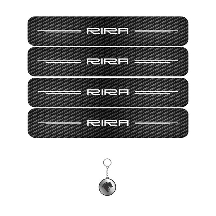 برچسب پارکابی مهدیار طرح کربن کد LCE0042 مناسب برای ریرا مجموعه 4 عددی به همراه جاکلیدی