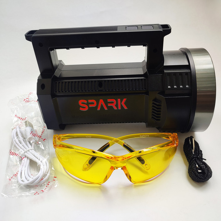 چراغ قوه یووی کارشناسی رنگ خودرو اسپارک مدل uv365 25w