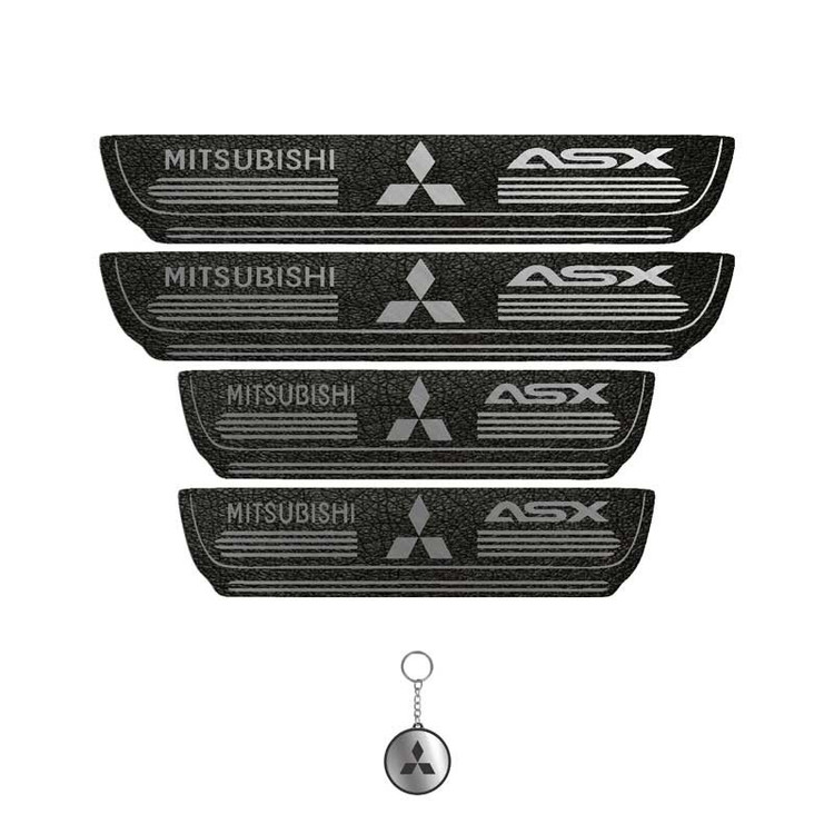 برچسب پارکابی خودرو لندمون کد LMm0037 MS مناسب برای میتسوبیشی ASX مجموعه 4 عددی به همراه جا کلیدی