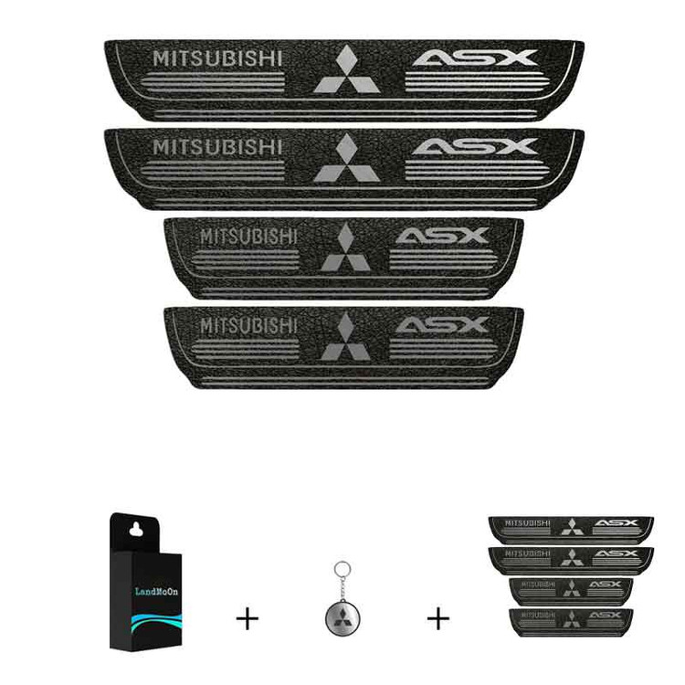 برچسب پارکابی خودرو لندمون کد LMm0037 MS مناسب برای میتسوبیشی ASX مجموعه 4 عددی به همراه جا کلیدی
