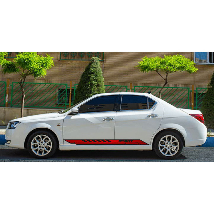 برچسب بدنه خودرو رایسان طرح اسپرت کد Pb014rs بسته 2 عددی