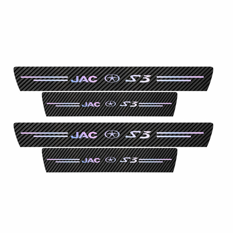 برچسب پارکابی خودرو سولگی مدل کربن کد J29 مناسب برای جک اس 3 بسته 4 عددی